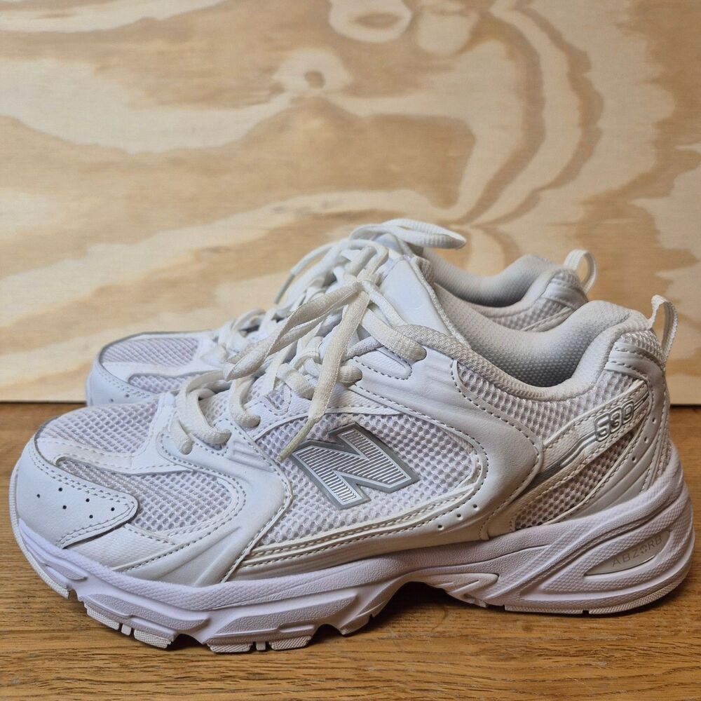 New Balance 530 Womens 8.5 Mens 7 White Silver Sneakers MR530FW1 ABZORB
